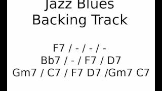 Jazz Blues backing track in F [upl. by Hpesojnhoj]