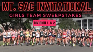 2024 XC  Mt SAC Invite  Girls Team Sweeps D1 2  Braelyn Combe 1720 St Francis team champ [upl. by Nee]