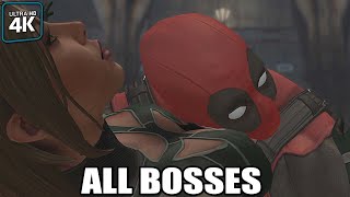 Deadpool  All Bosses With Cutscenes 4K UHD 60FPS PC [upl. by Mercie361]