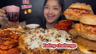 Maddy CHEESIEST CHICKEN PIZZA🍕CHICKEN SHAWARMA BURGERS 🍔TANDOORI MOMOS 🥟 ANIMAL STYLE FRIES asmr [upl. by Laemaj]