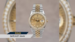 Rolex Datejust 36mm diamond bezel Champagne Dial [upl. by Iarised901]