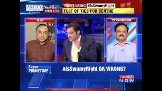 The Newshour Debate Is Subramanian Swamy Right  Part 1 4th Nov 2014 [upl. by Imelda193]