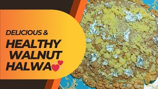 Walnut halwa recipe  how to make akhrot halwa  dry milk khoya recipe walnut sweet  15 Dec 2023 [upl. by Yelsa]