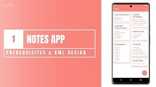 Notes App MVVM  ROOM Database in Android Studio using Kotlin  Part 1 Prerequisites amp XML Design [upl. by Vivien]