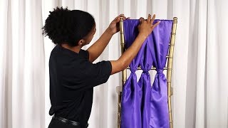 How to Tie a Cinched Chiavari Chair Sash [upl. by Edecrem700]