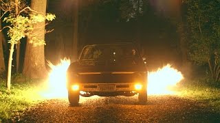 Mighty fire blasting old car Žuk backfire [upl. by Ardnuat]