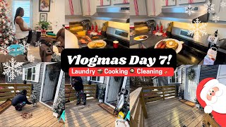 Vlogmas Day 7 Cook Clean and Do Laundry With Me vlog laundry cooking food vlogmas cleaning [upl. by Ariet]