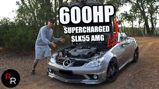 This 600HP Supercharged SLK55 AMG Is DOWN RIGHT EVIL [upl. by Atinid]