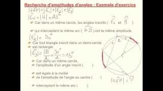 25 Recherche damplitudes dangles  Exemple dexercice [upl. by Onilegna587]