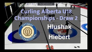 Curling Alberta U18 Provincial Championship  Draw 2 [upl. by Nileak323]