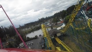 The Wild Thing front seat onride HD POV Wild Waves Enchanted Village [upl. by Eerdna]