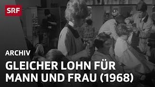 Lohnunterschiede Mann und Frau 1968  Lohndiskriminierung  SRF Archiv [upl. by Felisha]