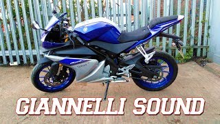 Yamaha YZF R125 Giannelli Full Exhaust System Sound [upl. by Esinrahc993]