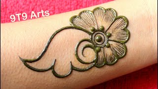 New Easy Mehndi Design for Beginners  Shaded Arabic Mehndi Design  Mehandi ka design [upl. by Ytirehc]