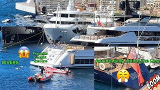 53m Sail Yacht Crash the Quai 52m RMF Caught the Line Too Windy or Mis Calculation😱emmansvlogfr [upl. by Wadleigh]