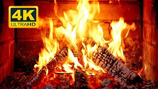 🔥 FIREPLACE Ultra HD 4K Fireplace with Crackling Fire Sounds Fireplace Burning Fire Background [upl. by Annoyek]