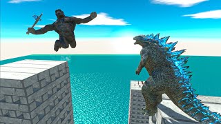 KING KONG BATTLES ON BUILDING  Animal Revolt Battle Simulator [upl. by Notsirhc]