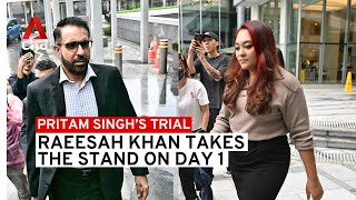 Pritam Singhs trial Raeesah Khan takes the stand on the first day [upl. by Bastian391]