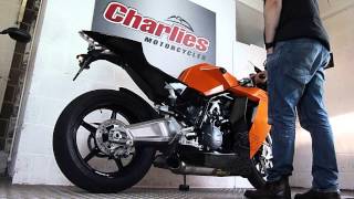 KTM RC8 1190  Akrapovic Exhaust w Power Commander [upl. by Yhtamit]