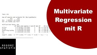 R Multivariate nicht multiple Regression [upl. by Adimra442]