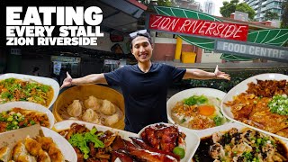 100 HAWKER FOOD CHALLENGE  EATING EVERY STALL AT ZION FOOD CENTRE  Singapore Street Food Tour [upl. by Tterraj]