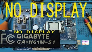 GIGABYTE GA H61M S1 NO DISPLAY PROBLEM SOLVED [upl. by Elroy]