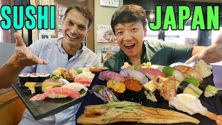 FIRST SUSHI EXPERIENCE in Japan With John Daub From quotOnly in Japanquot [upl. by Gunthar127]