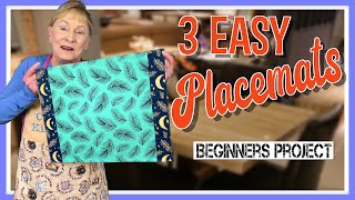 3 Easy Placemats  Easy Project  The Sewing Room Channel [upl. by Lesser]