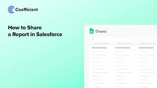 How to Share a Report in Salesforce [upl. by Selij]