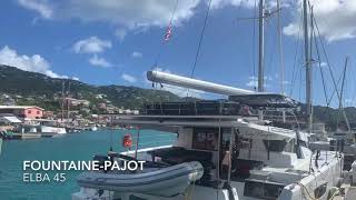 FountainePajot Elba 45 Solar Gantry Video [upl. by Neltiak]