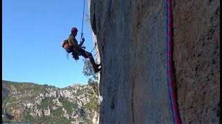 Dramatic Thunderstorm in the Gorges du Verdon during climbing [upl. by Justino]