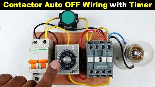 Auto OFF Motor Starter Connection by using Timer ElectricalTechnician [upl. by Akemed]