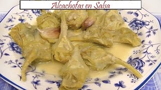 Alcachofas en Salsa  Receta de Cocina en Familia [upl. by Kennett]