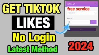 100 Free TikTok Likes 2024  How to Get TikTok Likes For Free Best Trick [upl. by Eelytsirk361]