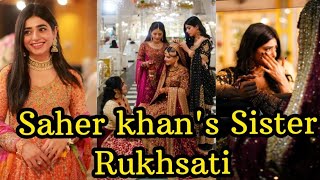 Saher khan Sister Wedding  Saher khan Emotional Her Sister Rukhsati weddingcelebration [upl. by Colbye]