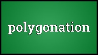 Polygonation Meaning [upl. by Ellenoj]