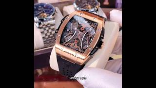 OUPINKE 3215 Mens Luxury Automatic Skeleton Design Luminous Wristwatch [upl. by Scribner]