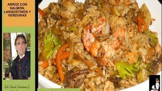 ARROZ CON SALMON Y LANGOSTINOS [upl. by Eliza]