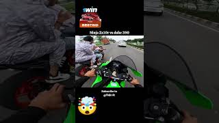 Kawasaki Ninja zx10r vs ktm Duke 390 drag race challenge shorts zx10r viral [upl. by Niknar]