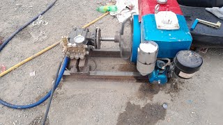 high pressure plunger pump China diesel engine mountain [upl. by Sikata]