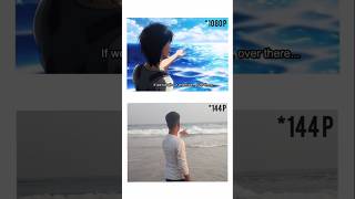 Attack On Titan Beach Scene 144P Vs 1080P anime AttackonTitan [upl. by Aztiley]