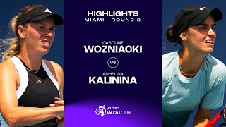 Caroline Wozniacki vs Anhelina Kalinina  2024 Miami Round 2  WTA Match Highlights [upl. by Ahtebat]