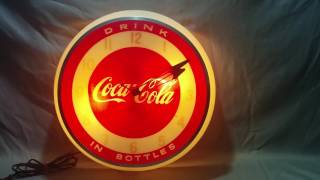 Vintage Dualite Coca Cola Lighted Advertising Clock Electric [upl. by Odlamur977]