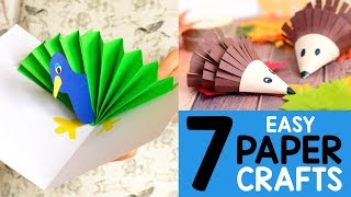 Paper Craft ideas for Kids  7 simple crafts for kids [upl. by Cornall]