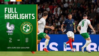 HIGHLIGHTS  France 20 Ireland  UEFA Euro 2024 Qualifier [upl. by Nwadal]