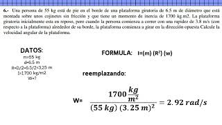 MOMENTO ANGULAR  PROBLEMA 6 [upl. by Sayette]