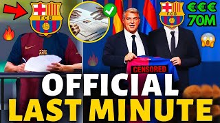 🚨OFFICIAL✅ BARCELONA HAS JUST PARALYZED THE TRANSFER MARKET FINALLY BARCELONA NEWS TODAY [upl. by Nottus630]