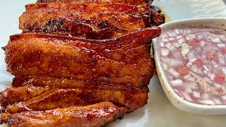 NAPAKA SIMPLE PERO THE BEST  FRIED PORK BELLY RECIPE [upl. by Arema418]