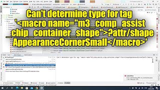 Android Studio How to fix cant determine type for tag macro namequotm3… [upl. by Loziram]