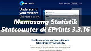 MEMASANG STATISTIK GRATIS STATCOUNTER DI EPRINTS 3316 [upl. by Idram]